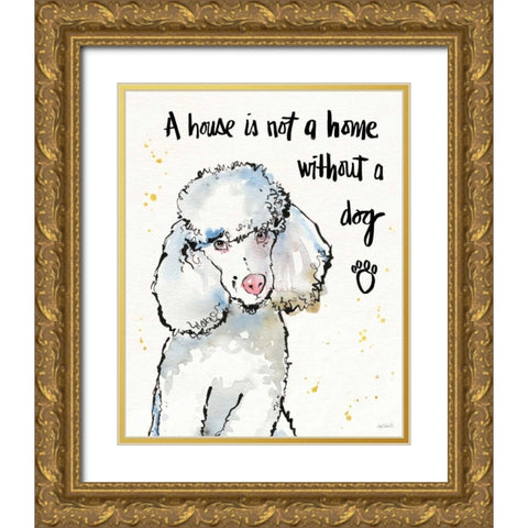 Strike a Paws III Gold Ornate Wood Framed Art Print with Double Matting by Tavoletti, Anne