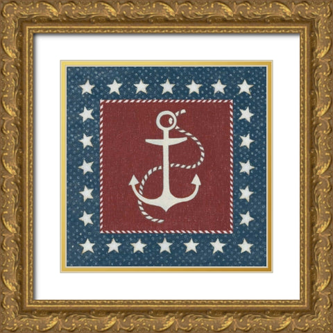 Coastal Americana III Gold Ornate Wood Framed Art Print with Double Matting by Brown, David Carter