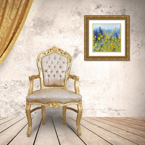Joyful in July III Gold Ornate Wood Framed Art Print with Double Matting by Novak, Shirley