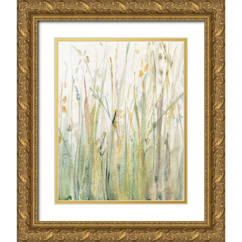 Spring Grasses I Crop Gold Ornate Wood Framed Art Print with Double Matting by Tillmon, Avery