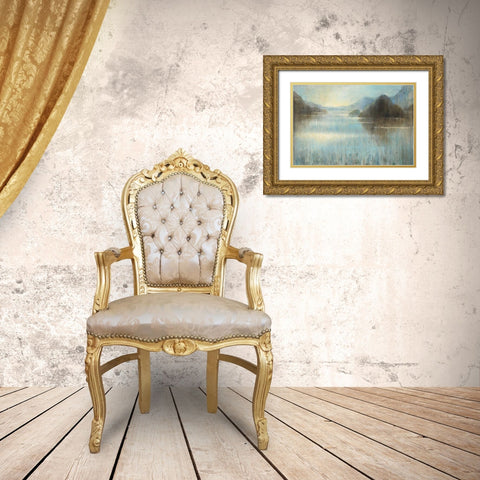 Through the Mist Crop Gold Ornate Wood Framed Art Print with Double Matting by Nai, Danhui