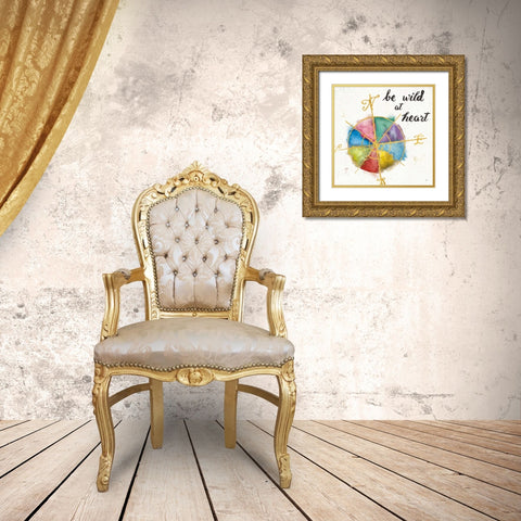 Colorful World III Gold Ornate Wood Framed Art Print with Double Matting by Aiken, Jess