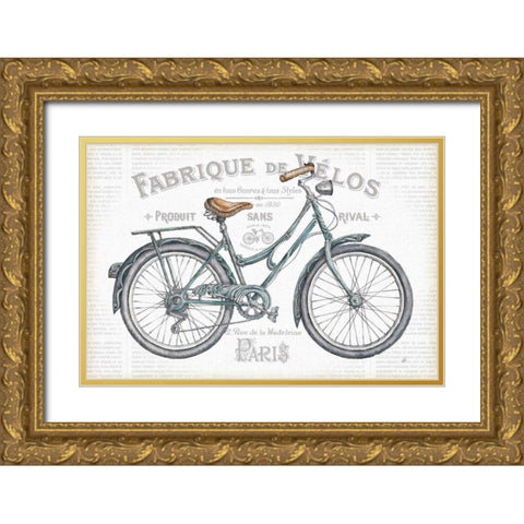 Bicycles I Gold Ornate Wood Framed Art Print with Double Matting by Brissonnet, Daphne