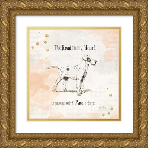 Furry Friends I Gold Ornate Wood Framed Art Print with Double Matting by Pertiet, Katie