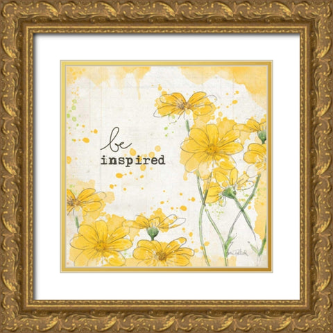 You Shine II Gold Ornate Wood Framed Art Print with Double Matting by Pertiet, Katie