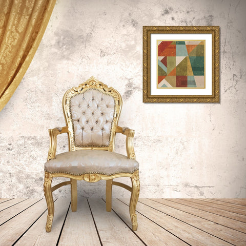 Framework VI Spice Gold Ornate Wood Framed Art Print with Double Matting by Charron, Veronique
