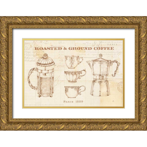 Authentic Coffee I Gold Ornate Wood Framed Art Print with Double Matting by Brissonnet, Daphne