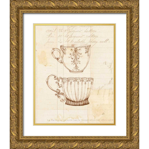 Authentic Coffee IV Gold Ornate Wood Framed Art Print with Double Matting by Brissonnet, Daphne