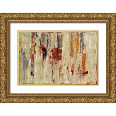 Graffiti Wall I Spice Gold Ornate Wood Framed Art Print with Double Matting by Vassileva, Silvia