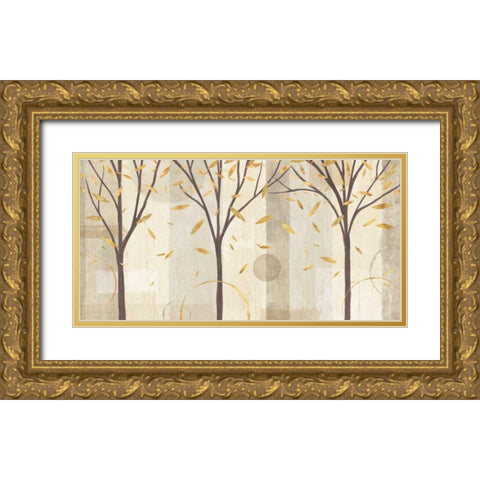 Watercolor Forest Gold I Gold Ornate Wood Framed Art Print with Double Matting by Charron, Veronique