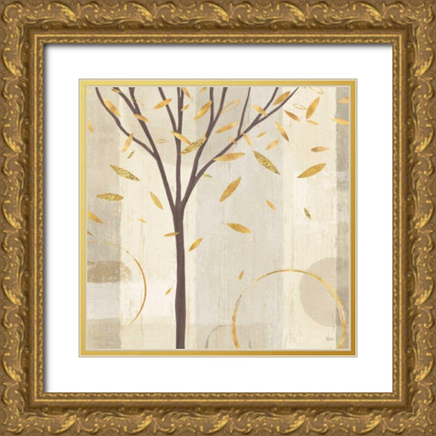 Watercolor Forest Gold IV Gold Ornate Wood Framed Art Print with Double Matting by Charron, Veronique