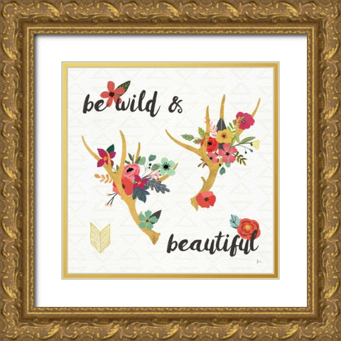 Boho Beauty I Gold Ornate Wood Framed Art Print with Double Matting by Aiken, Jess