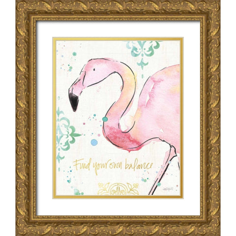 Palm Passion III Gold Ornate Wood Framed Art Print with Double Matting by Tavoletti, Anne