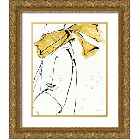 Fashion Strokes II Gold Ornate Wood Framed Art Print with Double Matting by Tavoletti, Anne