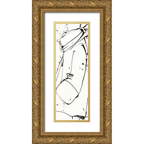 Fashion Strokes VI Gold Ornate Wood Framed Art Print with Double Matting by Tavoletti, Anne