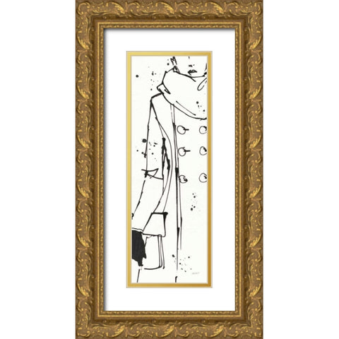 Fashion Strokes VII Gold Ornate Wood Framed Art Print with Double Matting by Tavoletti, Anne
