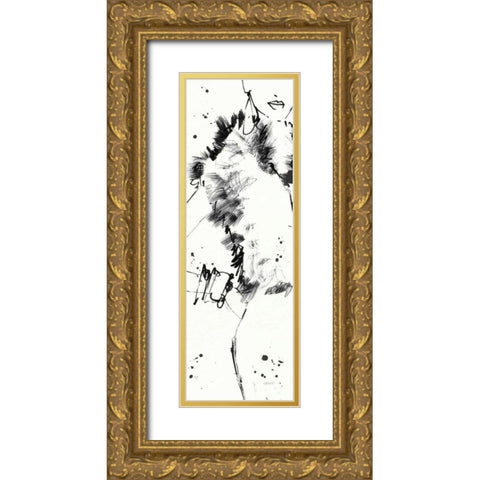 Fashion Strokes VIII Gold Ornate Wood Framed Art Print with Double Matting by Tavoletti, Anne