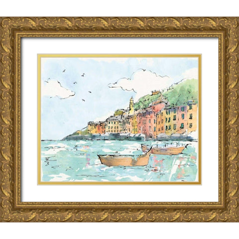 Portofino I Gold Ornate Wood Framed Art Print with Double Matting by Tavoletti, Anne