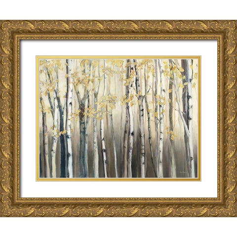 Golden Birch III Gold Ornate Wood Framed Art Print with Double Matting by Hageman, Marilyn