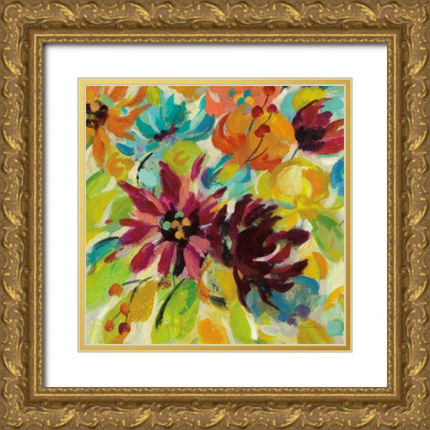 Autumn Joy III Gold Ornate Wood Framed Art Print with Double Matting by Vassileva, Silvia