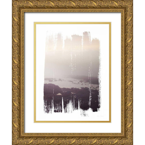 Painted Seaside III Gold Ornate Wood Framed Art Print with Double Matting by Marshall, Laura