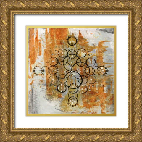 Mandala II Crop Gold Ornate Wood Framed Art Print with Double Matting by Averinos, Melissa