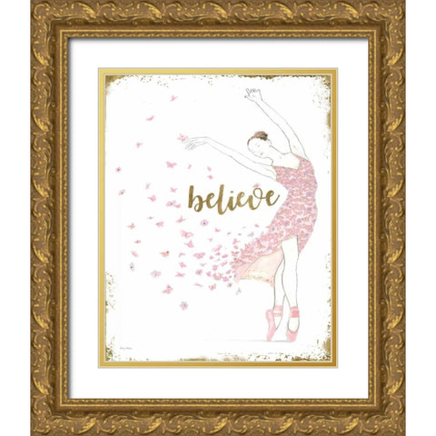 Dream Dancer I Gold Ornate Wood Framed Art Print with Double Matting by Adams, Emily