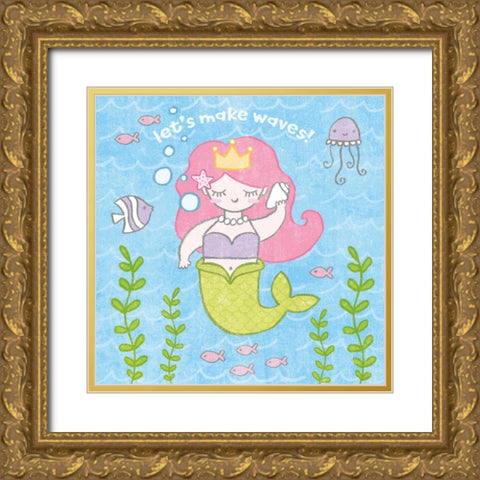 Magical Mermaid I Gold Ornate Wood Framed Art Print with Double Matting by Hershey, Moira