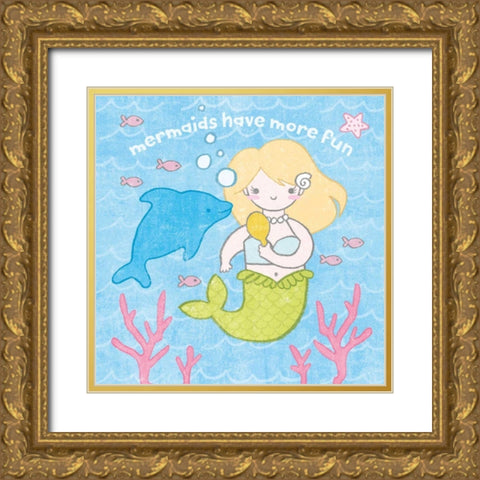 Magical Mermaid IV Gold Ornate Wood Framed Art Print with Double Matting by Hershey, Moira