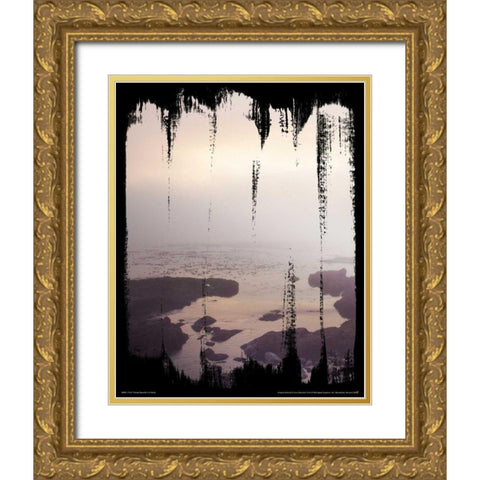 Painted Seaside II on Black Gold Ornate Wood Framed Art Print with Double Matting by Marshall, Laura