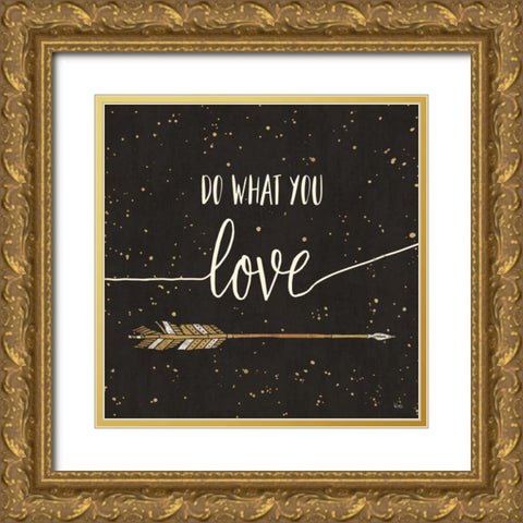Follow your Dreams I Gold Ornate Wood Framed Art Print with Double Matting by Charron, Veronique