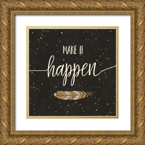 Follow your Dreams II Gold Ornate Wood Framed Art Print with Double Matting by Charron, Veronique