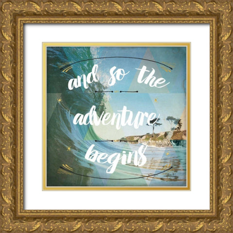 Sea View II Gold Ornate Wood Framed Art Print with Double Matting by Aiken, Jess