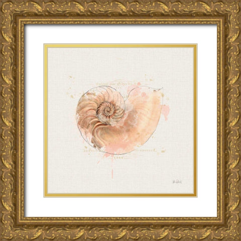 Shell Collector II Gold Ornate Wood Framed Art Print with Double Matting by Pertiet, Katie