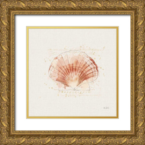 Shell Collector IV Gold Ornate Wood Framed Art Print with Double Matting by Pertiet, Katie