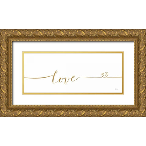 Underlined Thoughts I Gold Ornate Wood Framed Art Print with Double Matting by Charron, Veronique