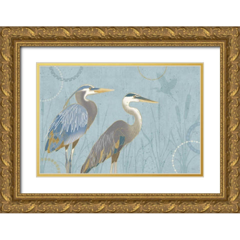 By the Shore I Gold Ornate Wood Framed Art Print with Double Matting by Charron, Veronique