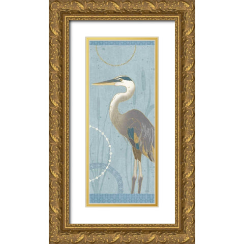 By the Shore V Gold Ornate Wood Framed Art Print with Double Matting by Charron, Veronique