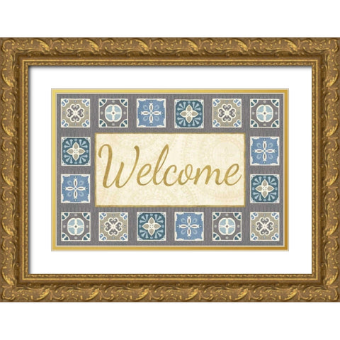 By the Shore XV Gold Ornate Wood Framed Art Print with Double Matting by Charron, Veronique