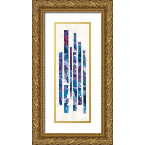 Ribbons of Jewels I Gold Ornate Wood Framed Art Print with Double Matting by Rhue, Piper