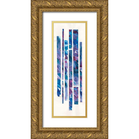 Ribbons of Jewels II Gold Ornate Wood Framed Art Print with Double Matting by Rhue, Piper