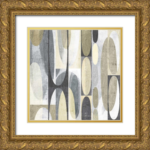 Mod Pods Achroma Gold Ornate Wood Framed Art Print with Double Matting by Mullan, Michael