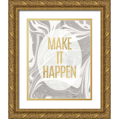 Lets Go for the Gold I Gold Ornate Wood Framed Art Print with Double Matting by Wild Apple Portfolio
