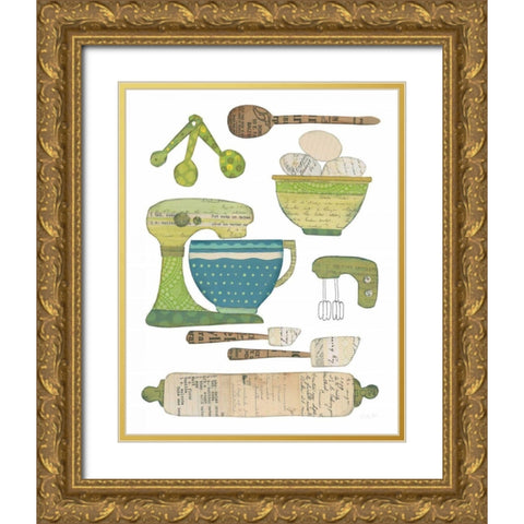 Cook Kitchen I Gold Ornate Wood Framed Art Print with Double Matting by Prahl, Courtney