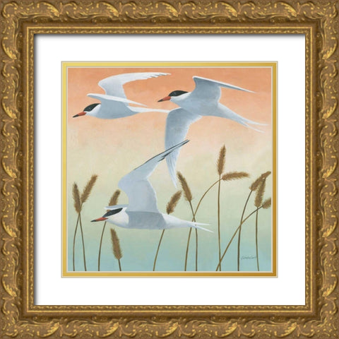 Free as a Bird II v2 Gold Ornate Wood Framed Art Print with Double Matting by Lovell, Kathrine