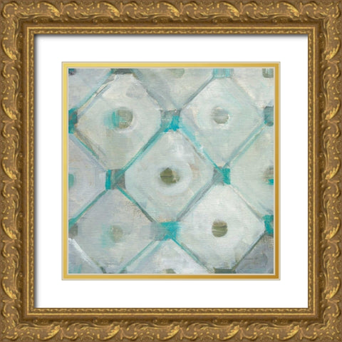 Tile Element I Gold Ornate Wood Framed Art Print with Double Matting by Nai, Danhui