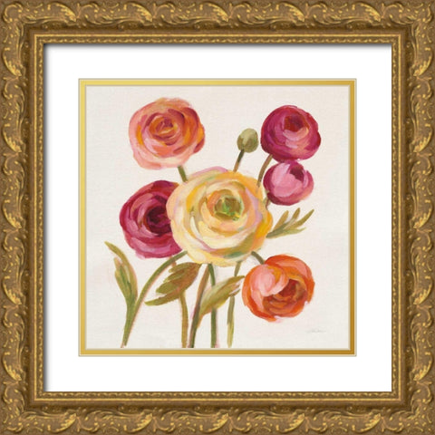 English Garden II Gold Ornate Wood Framed Art Print with Double Matting by Vassileva, Silvia