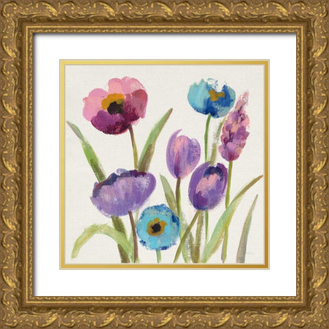 Wild Garden II Gold Ornate Wood Framed Art Print with Double Matting by Vassileva, Silvia