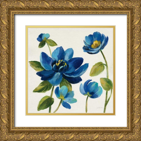 Seaside Garden I Gold Ornate Wood Framed Art Print with Double Matting by Vassileva, Silvia