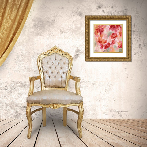 Spring Galore III Gold Ornate Wood Framed Art Print with Double Matting by Vassileva, Silvia